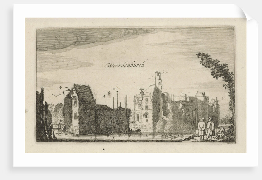 View of the ruins of Castle Waardenburg, Neerijnen by Robert de Baudous