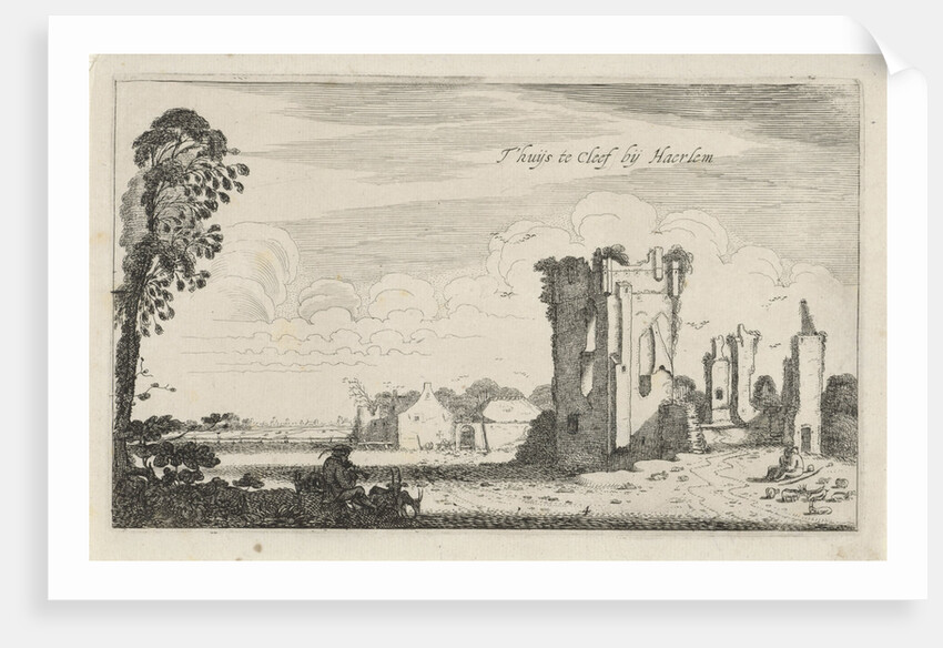 View of the ruins of Huis ter Kleef, Haarlem by Robert de Baudous