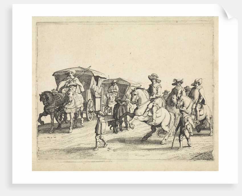 Cavalry and carriages by Jan Martszen de Jonge