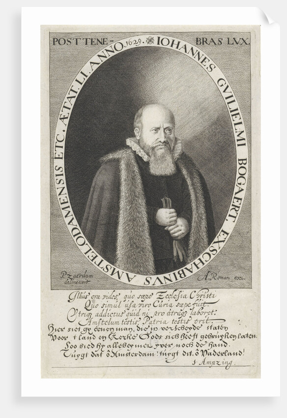 Portrait of Jan Bogaert Willemsz by Samuel Ampzing