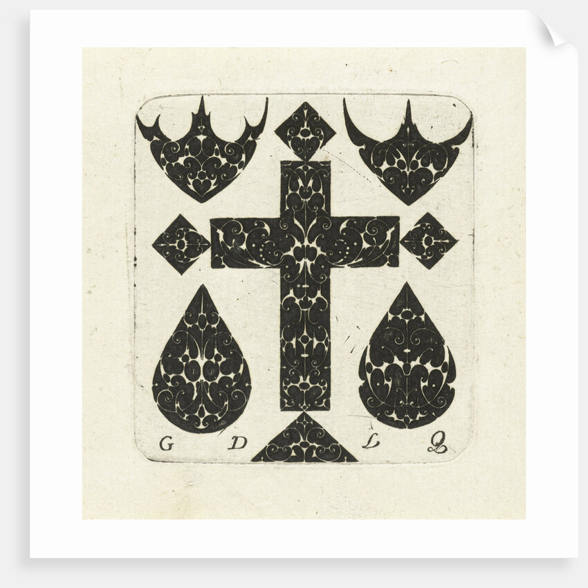 Cross between eight ornaments by Guillaume de la Quewellerie