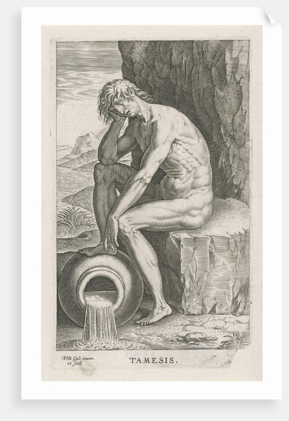 River God Tamesis by Philips Galle