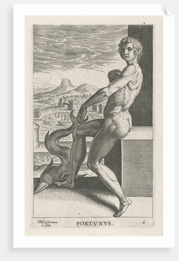 Sea God Portunus, Egypt by Philips Galle