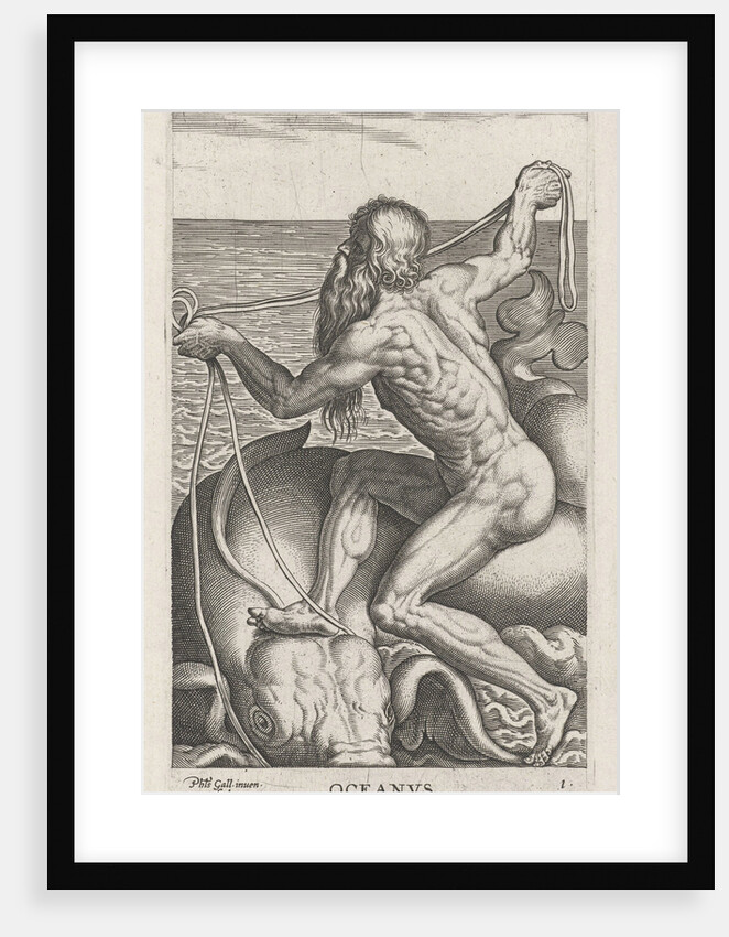 Sea God Oceanus by Philips Galle