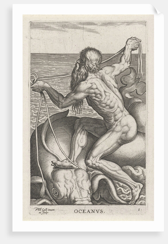 Sea God Oceanus by Philips Galle