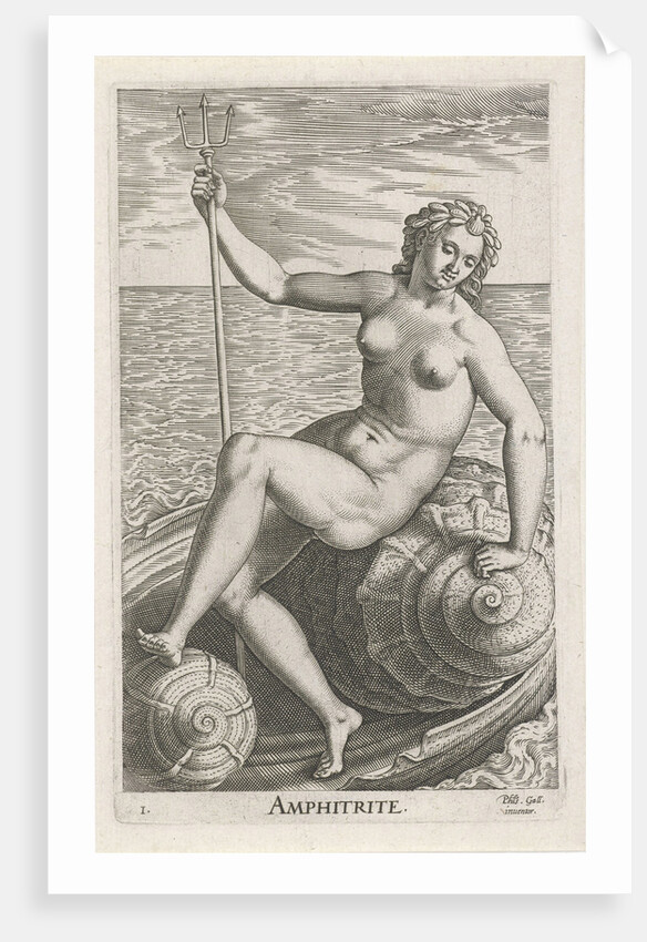 Sea goddess Amphitrite by Philips Galle