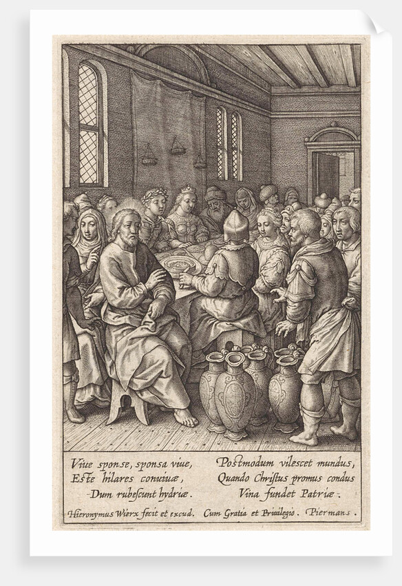 Wedding at Cana by Hieronymus Wierix
