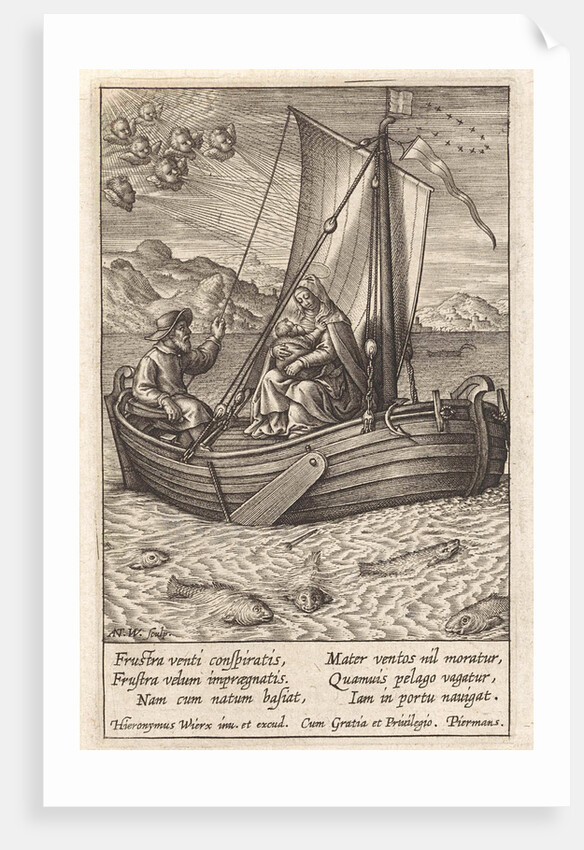 Flight to Egypt by boat by Piermans