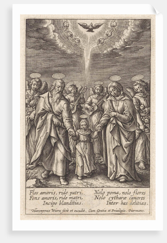 Maria with her parents Joachim and Anna by Hieronymus Wierix