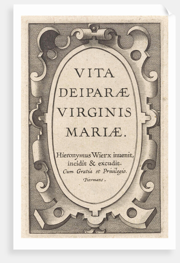 Cartouche with title by Hieronymus Wierix