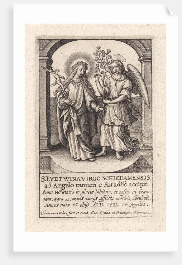 H. Lidwina of Schiedam by Hieronymus Wierix