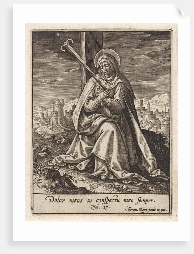 Mary as Mater Dolorosa by Hieronymus Wierix