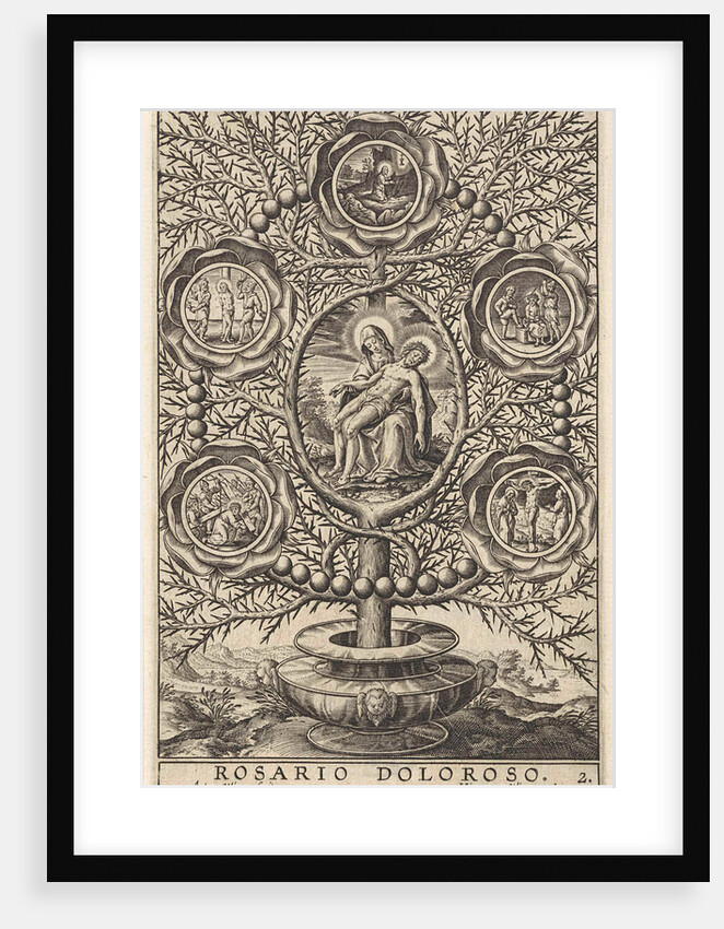 Five sorrowful mysteries by Hieronymus Wierix