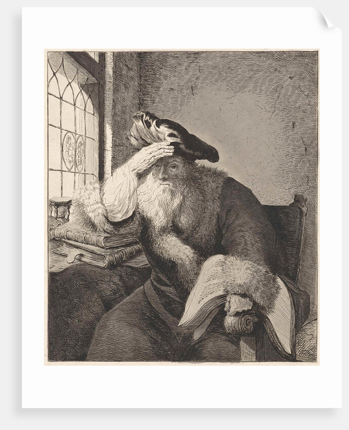Old man at the window by Rembrandt Harmensz. van Rijn