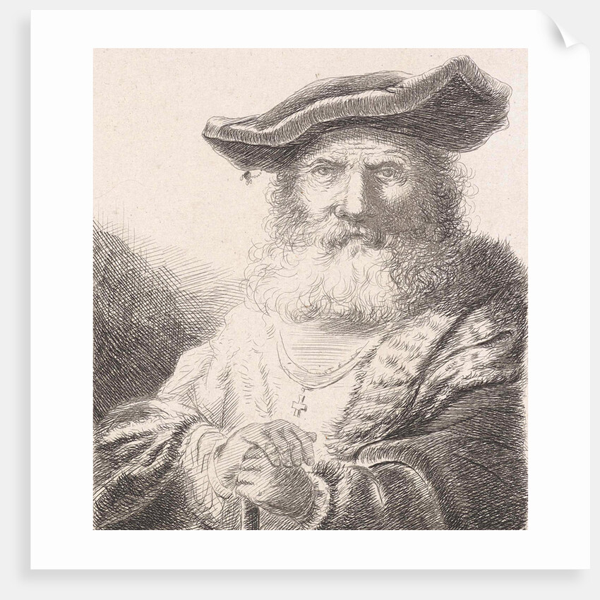 Old man with beret by Diederik Jan Singendonck