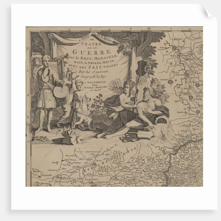 Map of the area east and south of Brussels and the county of Namur by Pieter Mortier