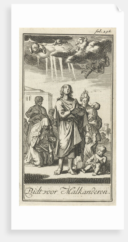 Figures in prayer by Barent Bos