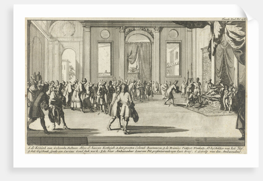 Laurens Pit visit Sultan Abul Hasan Qutb Shah of Golkonda to give him a commission by Jan Claesz ten Hoorn