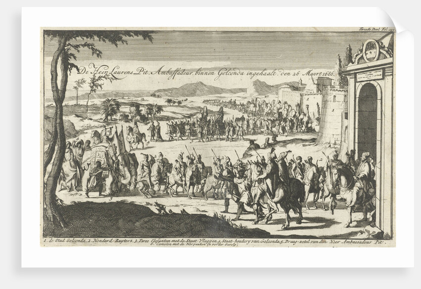 Governor Laurens Pit the Younger received in Golkonda India by Jan Claesz ten Hoorn
