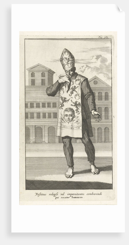 Convicted person in sackcloth, with miter by Henricus Wetstein
