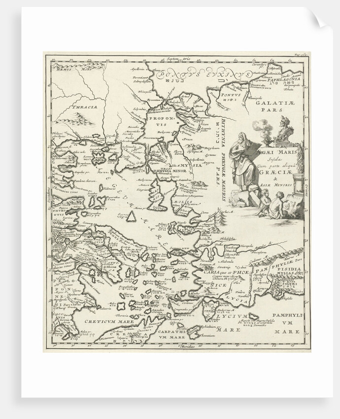 Aegean Card with parts of Greece and Asia Minor by Jordaan Luchtmans