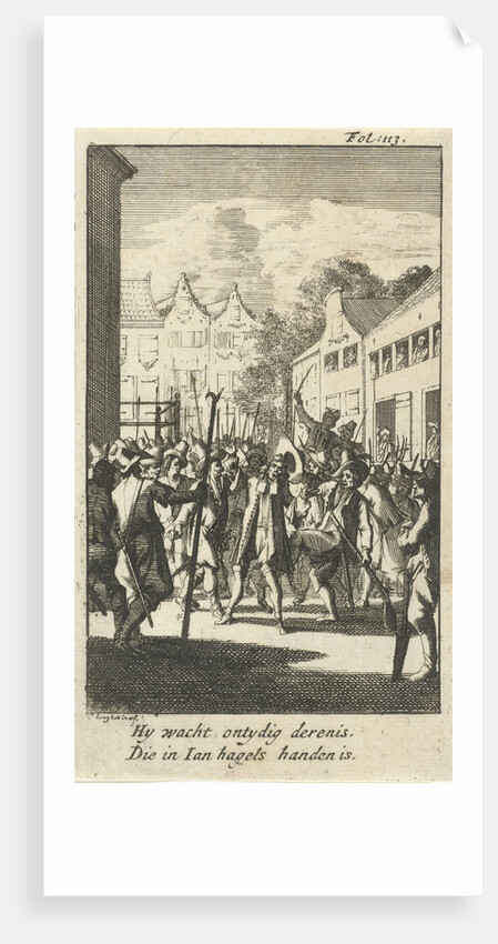 Nicholas Heron Berge attacked on the street, 1672 by Caspar Luyken