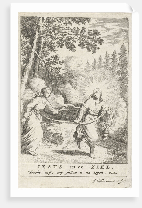 Christ and the personified soul by Jan Luyken