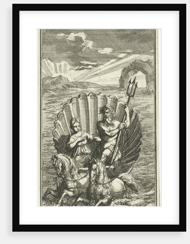 Neptune and Amphitrite on a shell pulled by seahorses by Barent Beeck