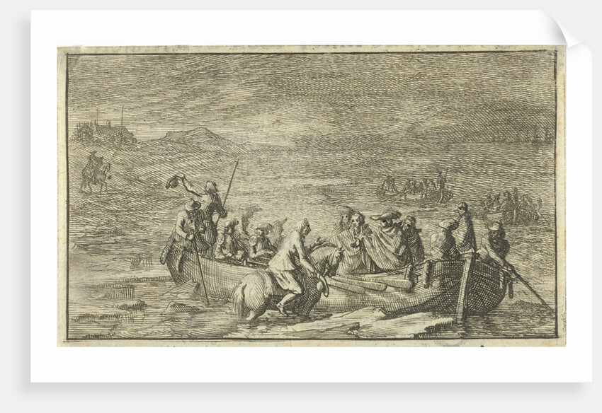 King and his entourage in a rowboat by Jan Claesz ten Hoorn