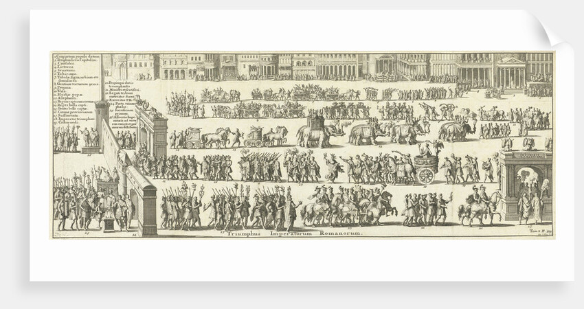 Triumphal procession over a square by François Halma