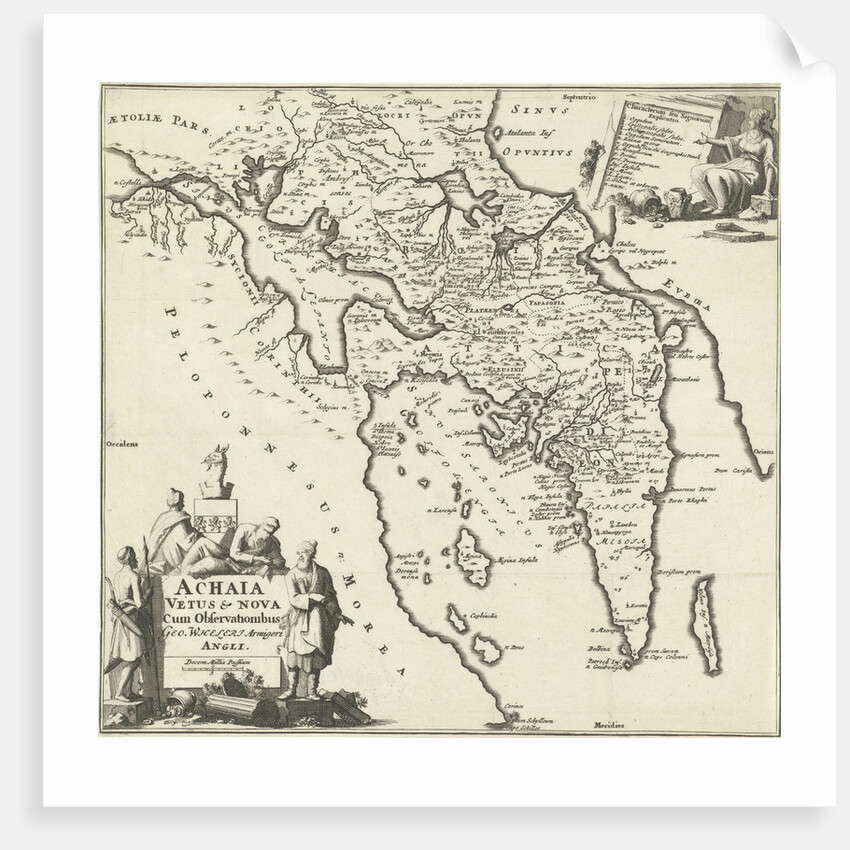 Map of Achaea by Joannes Wolters