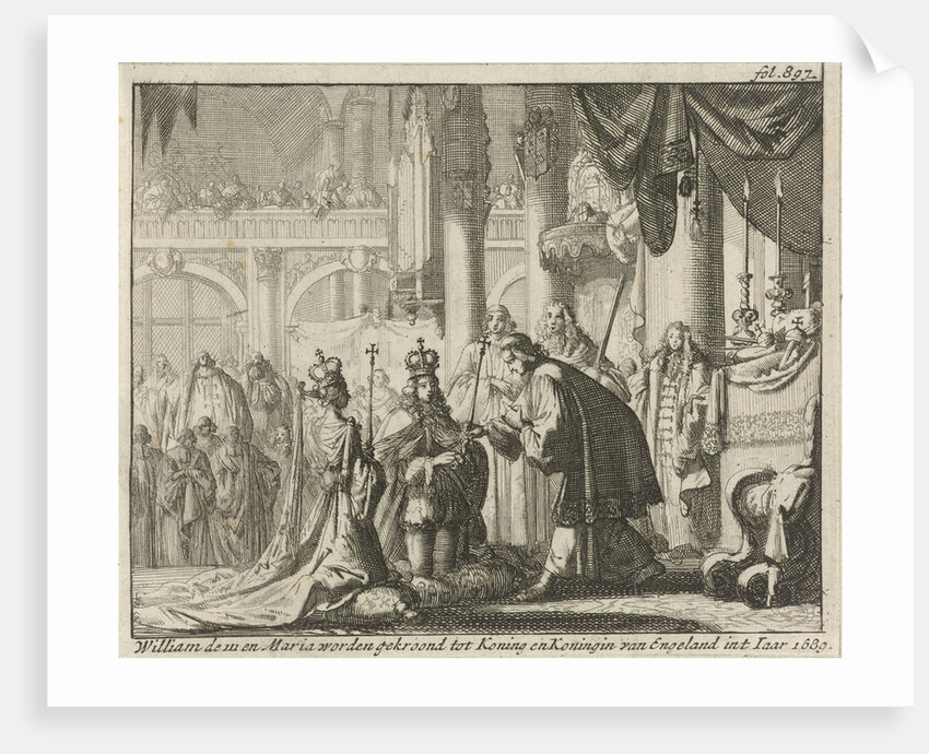 Coronation of William III and Mary II, 1689 by Jurriaen van Poolsum