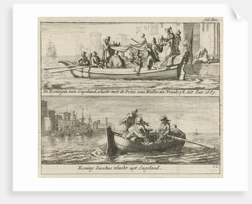 Flight of the King and Queen to France, 1688 by Jurriaen van Poolsum