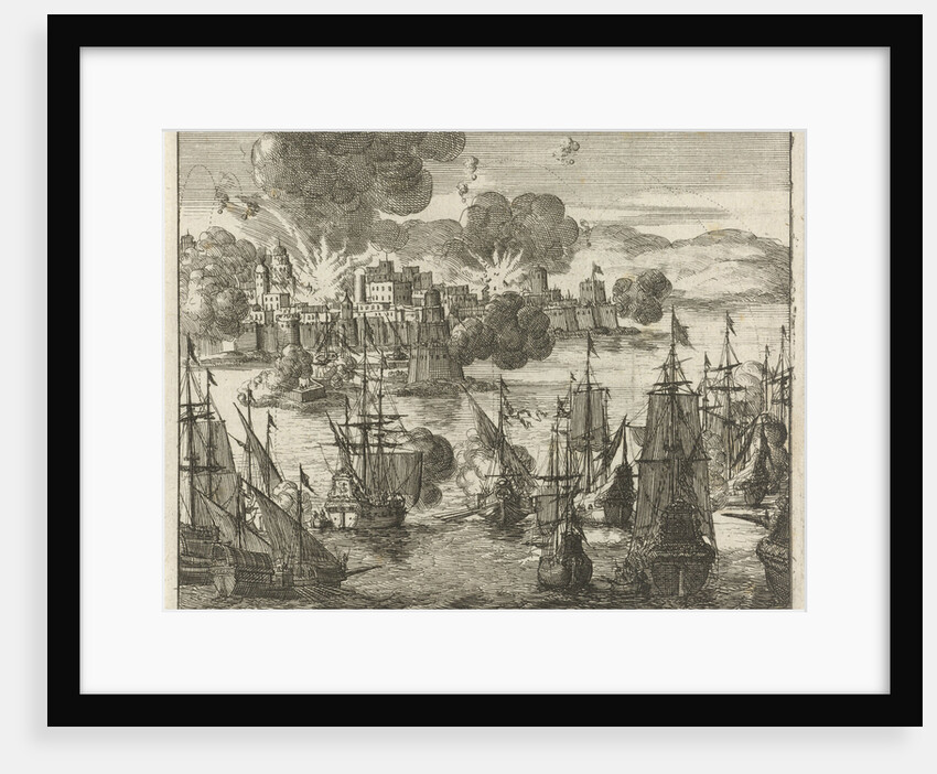 Algiers bombed by the French in 1682 by Jurriaen van Poolsum