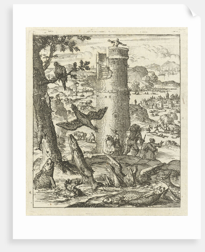 Fish gasping for air on dry land by Pieter Arentsz II