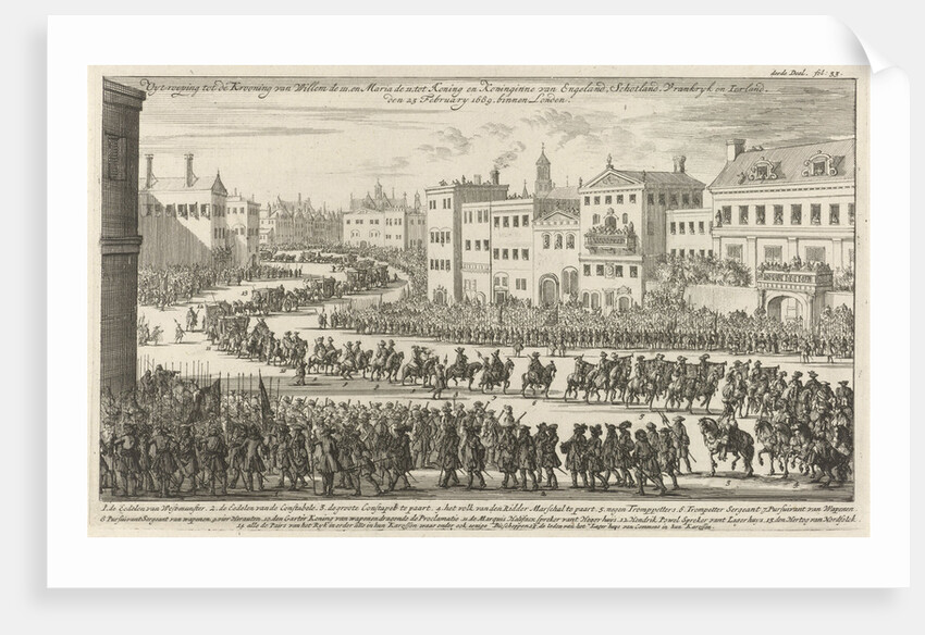 Exclamation of the coronation of the Prince and Princess of Orange, 1689 by Jan Luyken