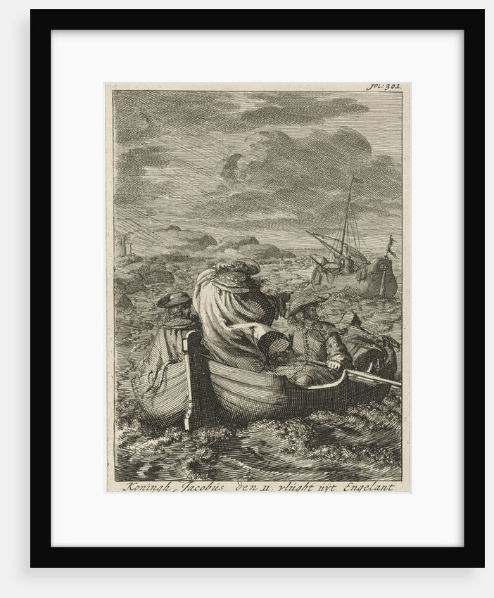 Flight of King James II, 1688 by Jan Claesz ten Hoorn