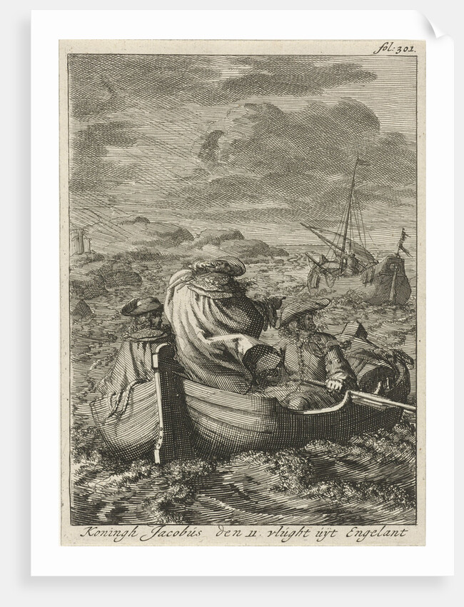 Flight of King James II, 1688 by Jan Claesz ten Hoorn