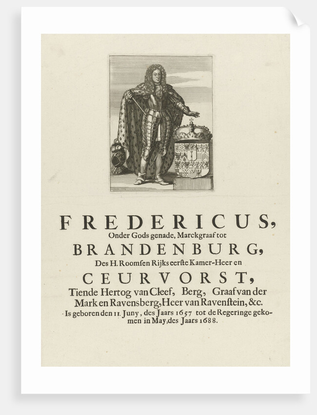 Portrait of Frederick I, King of Prussia by Jan Luyken