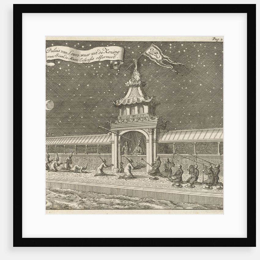 King of Siam (Thailand) observes the lunar eclipse from his palace by Aart Dircksz Oossaan