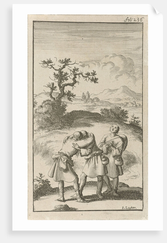 Three pilgrims say goodbye by Johannes Boekholt