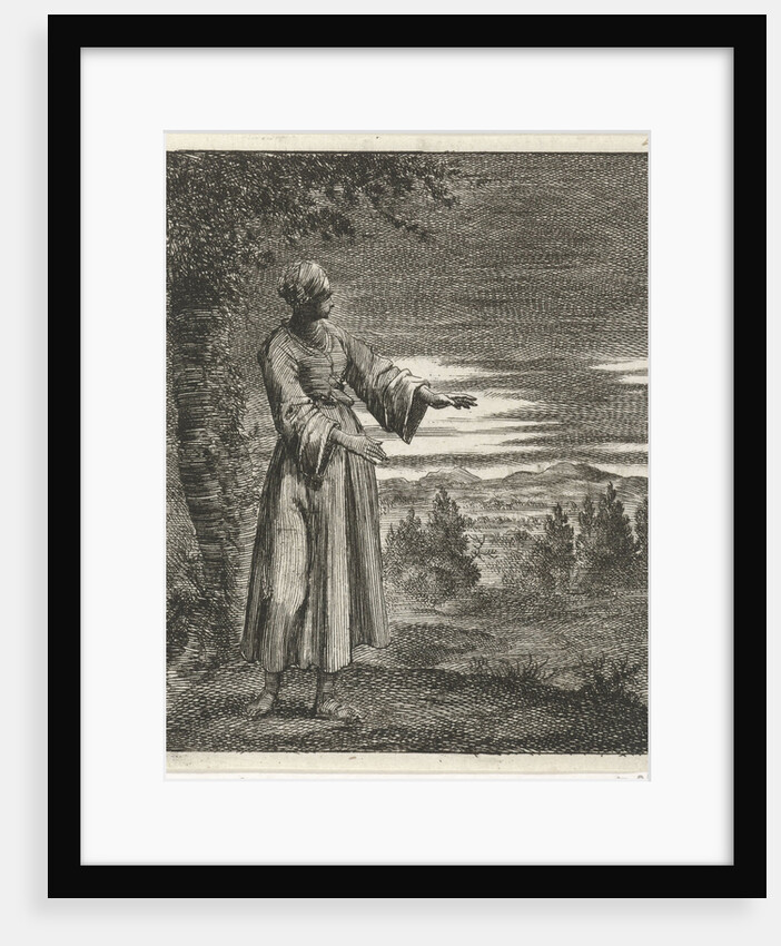 Woman walking in the night by Pieter Arentsz II