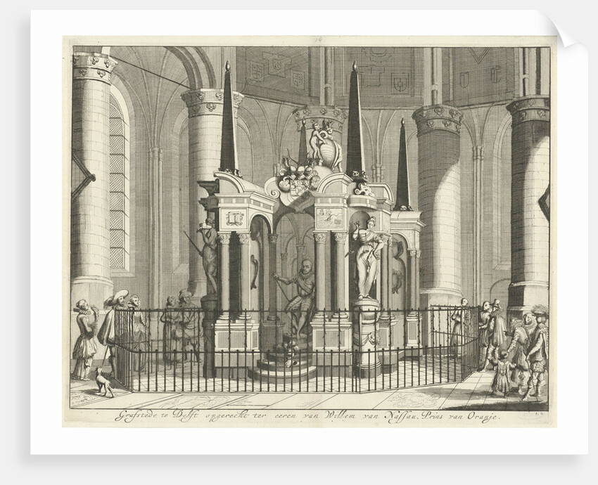 The tomb or mausoleum of William of Orange in the New Church in Delft by Jan Luyken