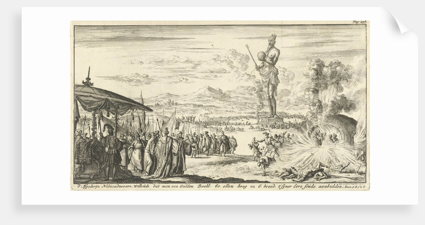 Three young men in the fiery furnace by Jan Luyken