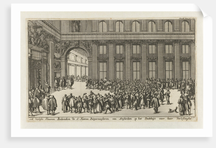 Freed slaves to thank the mayors of Amsterdam for their liberation by  Jan Claesz ten Hoorn