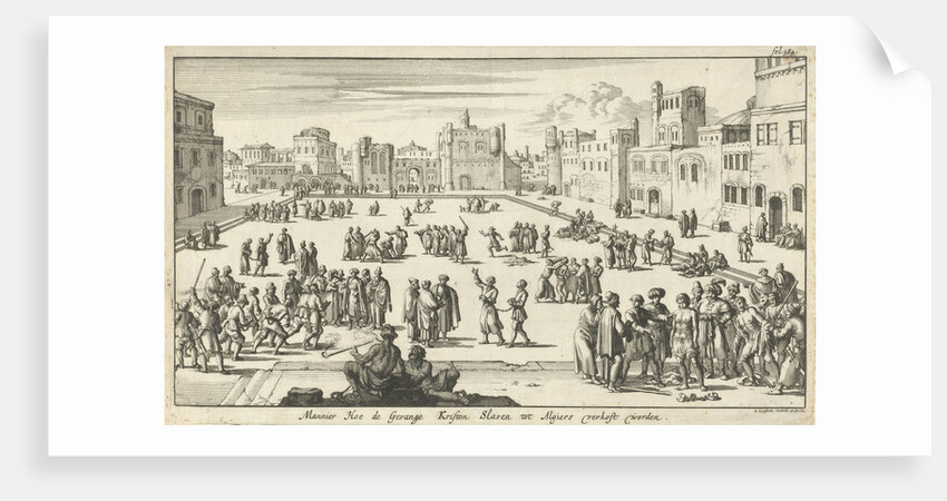 Christian prisoners are sold on a square in Algiers as slaves, Algeria by Jan Claesz ten Hoorn