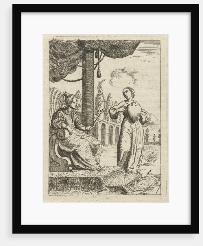 Personification of the soul shows the World enthroned her heart by Pieter Arentsz II