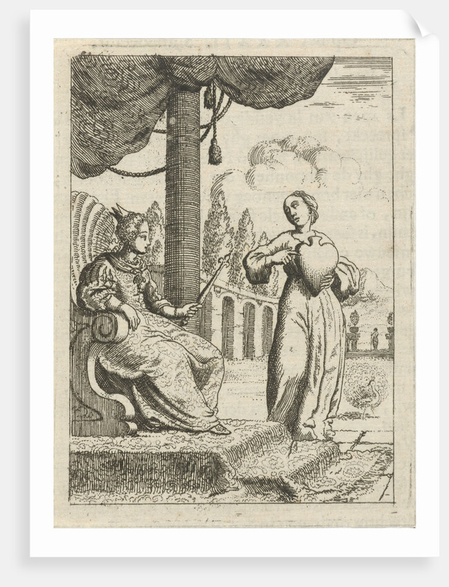 Personification of the soul shows the World enthroned her heart by Pieter Arentsz II