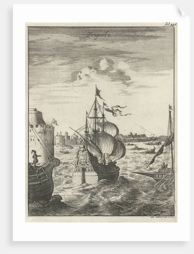 Ships sailing in Tripoli by Jan Luyken