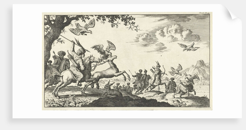 Mohammedan princes hunting by Joannes van Someren